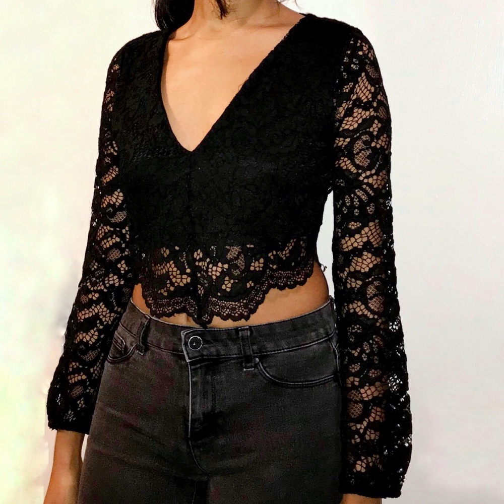Zara lace crop top